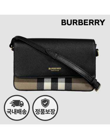 버버리 미니 크로스백 뉴 햄프셔 체크 80840281 81072691 블랙