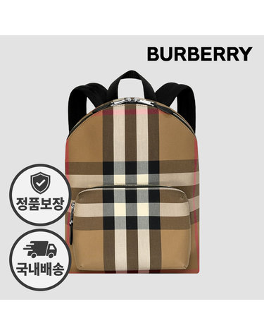 버버리 하우스체크 제프 캔버스 백팩 80845501 베이지