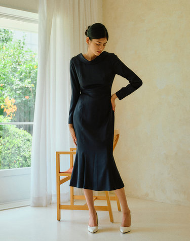 JACQUELINE  dress_Navy
