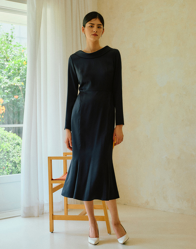 엠므 JACQUELINE dress_Navy 착용컷