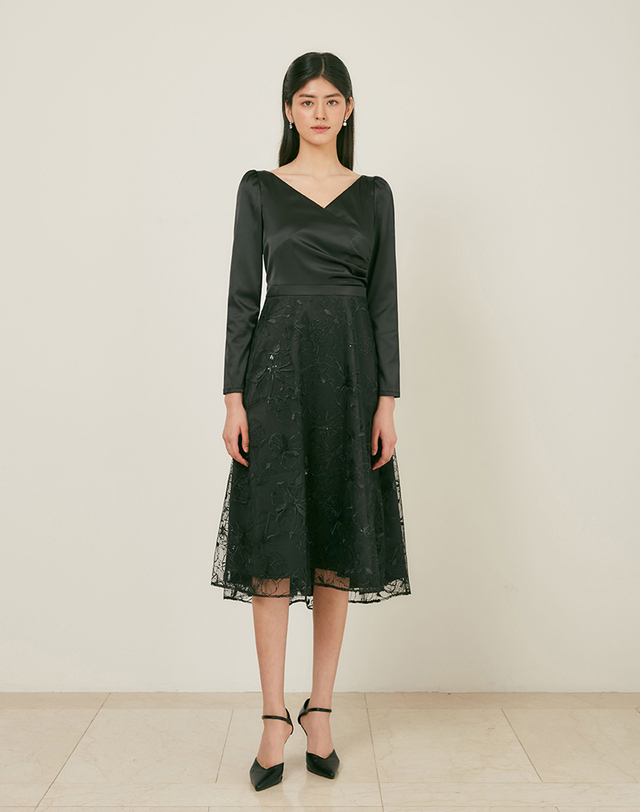 엠므 GRACE dress_Black 착용컷