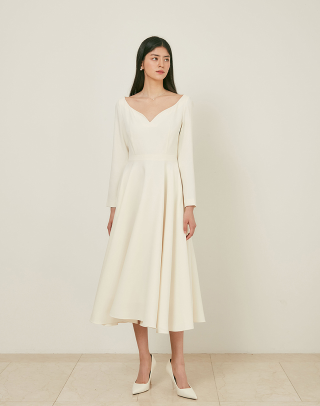 엠므 [주문제작]HEPBURN dress_Ivory 착용컷