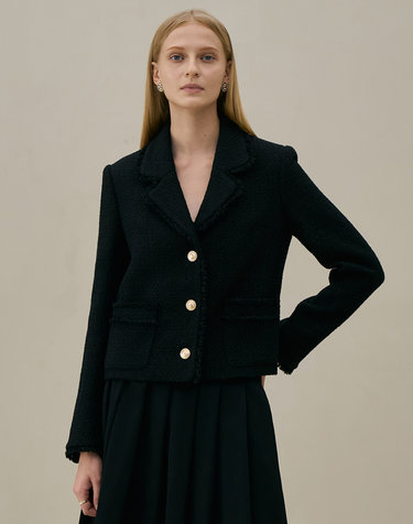 CARMEN Wool tweed jacket_black