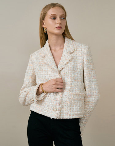 CARMEN Wool tweed jacket_ivory