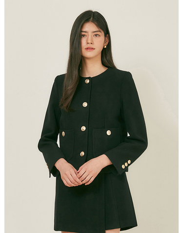 BETTY Wool tweed jacket_black
