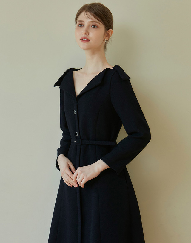 엠므 VICTORIA Tweed flared dress 착용컷