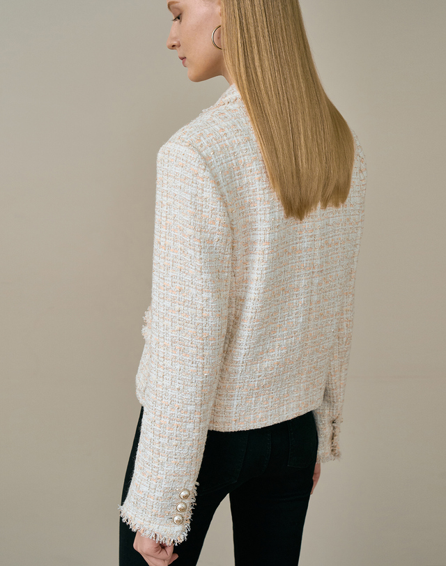 엠므 CARMEN Wool tweed jacket_ivory 착용컷