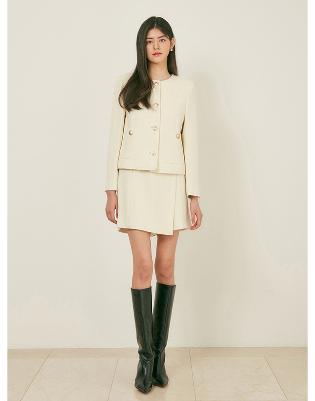 엠므 BETTY Wool tweed set-up_ivory 착용컷