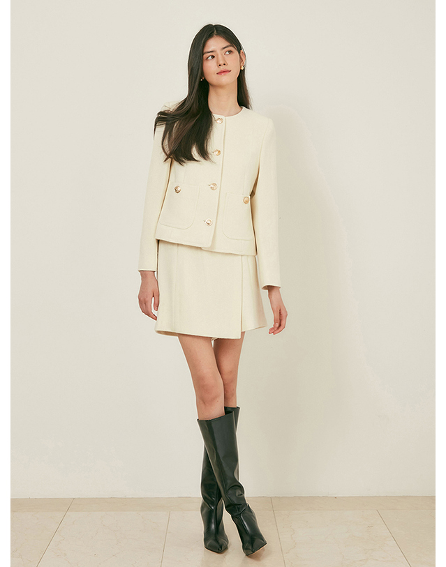 엠므 BETTY Wool tweed set-up_ivory 착용컷