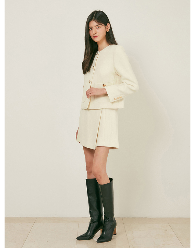 엠므 BETTY Wool tweed set-up_ivory 착용컷