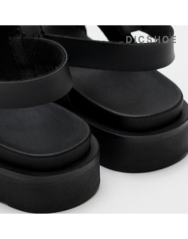 딕슈 딕슈 남성 더블 스트랩 버클 키높이 샌들 4cm SDMZ374 착용컷