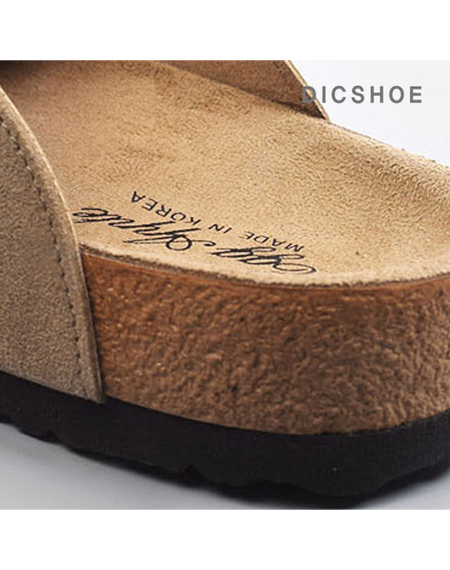 딕슈 딕슈 남녀공용 더블 버클 스트랩 슬리퍼 3cm SPUZ141 착용컷