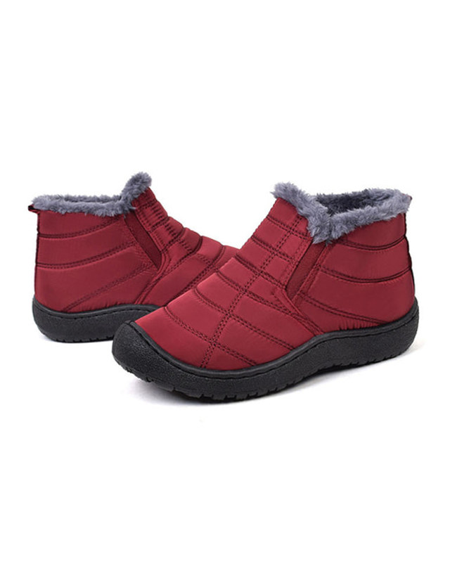 딕슈 딕슈 남녀공용 퍼 안감 방한화 누빔 숏 털 부츠 SN1FWUA916 착용컷