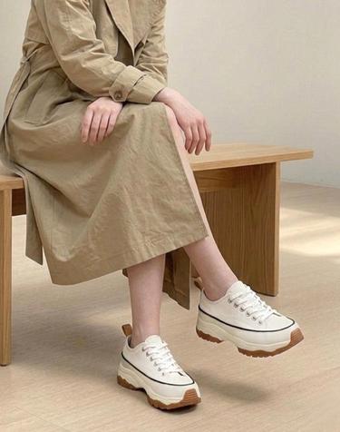 딕슈 여성 캔버스 통굽 키높이 어글리슈즈 스니커즈 6cm SKWS516