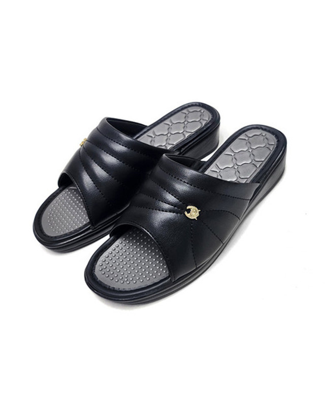 딕슈 딕슈 여성 퀄팅 다용도 멀티 웨지힐 지압 슬리퍼 4cm SPWS527 착용컷