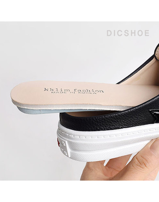딕슈 딕슈 여성 스타 스니커즈 블로퍼 키높이 슬리퍼 A673 착용컷