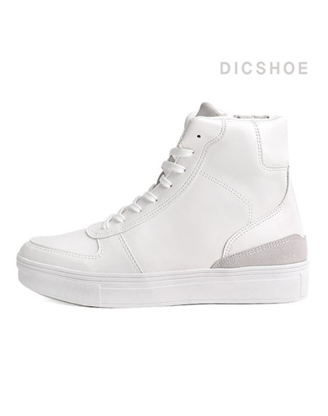 딕슈 딕슈 남성 지퍼 키높이 하이탑 운동화 SN1SKMZ002 착용컷