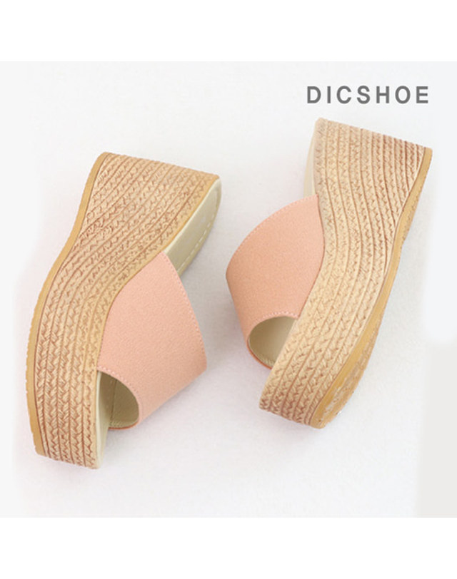 딕슈 딕슈 9cm 에스파듀 여성 웨지힐 슬리퍼 SPWZ089 착용컷