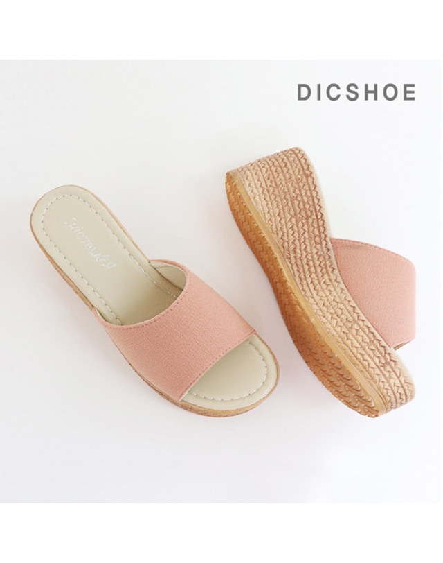 딕슈 딕슈 6cm 에스파듀 여성 웨지힐 슬리퍼 SPWZ090 착용컷