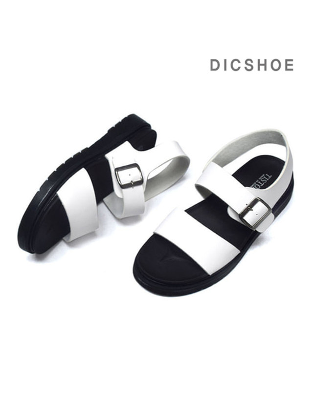 딕슈 딕슈 남성 스트랩 키높이 샌들 4cm SDMZ211 착용컷