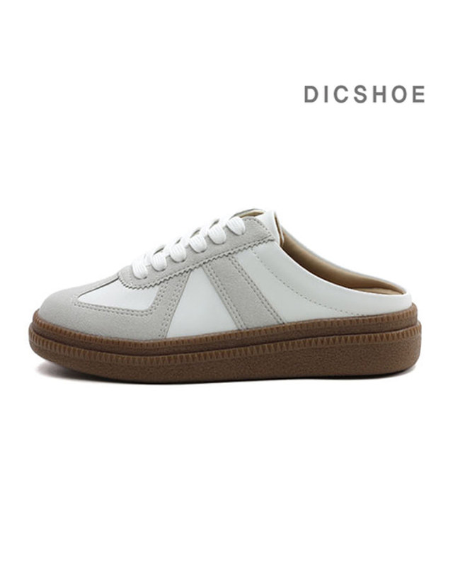 딕슈 딕슈 여성 캐주얼 독일군 키높이 스니커즈 슬리퍼 블로퍼 4cm BLWZ241 착용컷