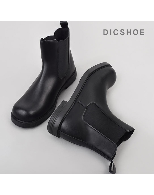 딕슈 딕슈 남성 통굽 키높이 밴딩 첼시 부츠 4cm BTMS025 착용컷