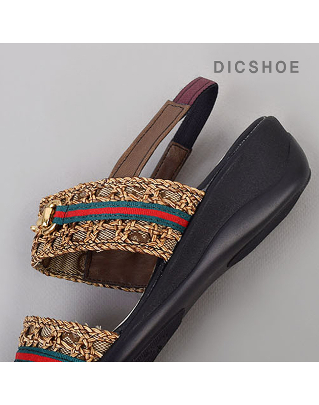 딕슈 딕슈 여성 통굽 웨지 비죠 샌들 4cm SDWS034 착용컷