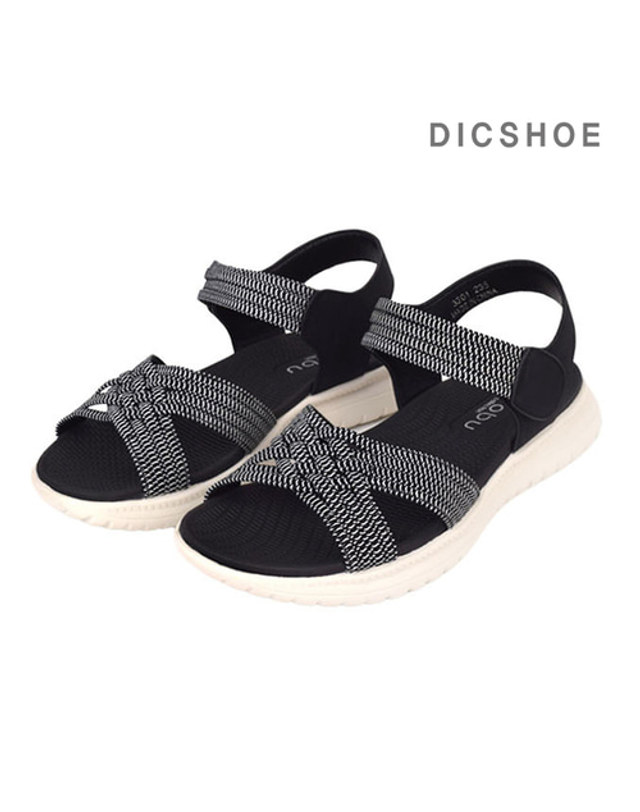딕슈 딕슈 여성 밴딩 스트랩 벨크로 스포츠 샌들 3cm SDWS154 착용컷