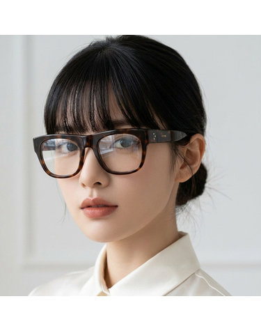 셀린느 안경테 CL50033I 054 명품 호피 두꺼운 사각 뿔테 패션