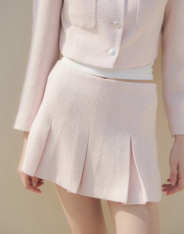 TWEED MINI SKIRTPANTS_PINK
