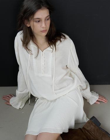LACE PINTUCK ONEPIECE_IVORY