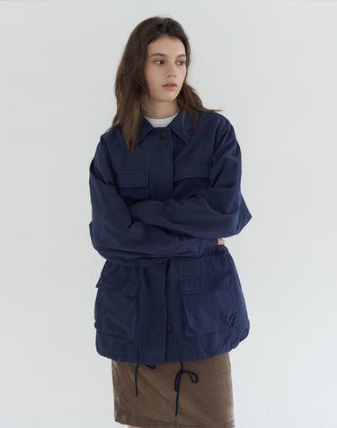 OVERFIT COTTON FIELD JACKET_NAVY