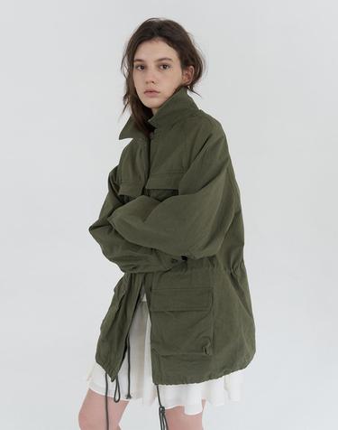 OVERFIT COTTON FIELD JACKET_KHAKI