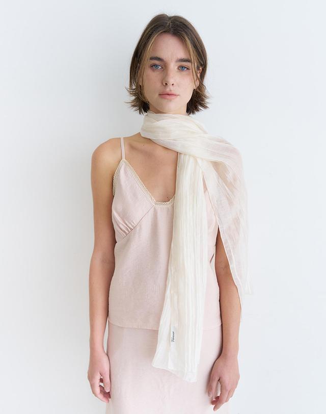벰버 LACE TRIM CAMISOLE BLOUSE_PINK 핑크 착용컷