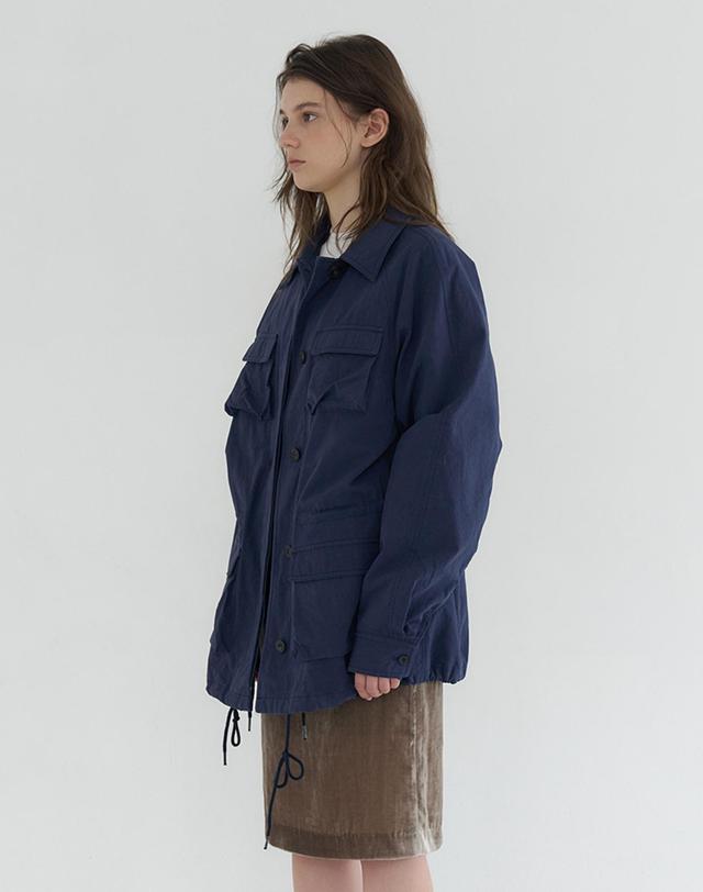 벰버 OVERFIT COTTON FIELD JACKET_NAVY 네이비 착용컷