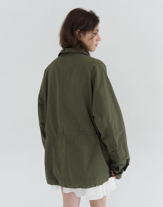 벰버 OVERFIT COTTON FIELD JACKET_KHAKI 카키 착용컷
