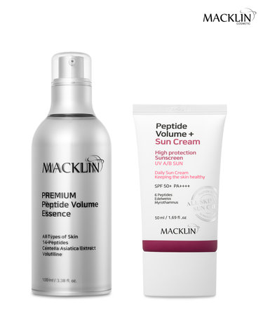 [맥클린] 프리미엄 펩타이드 볼륨 에센스 100ml+펩타이드 볼륨 선크림 50ml SPF 50+ PA++++