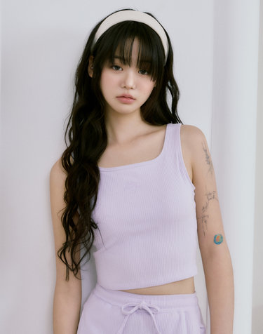 코랄리크 소프트 립 스퀘어 데일리 이너 탱크탑 라벤더