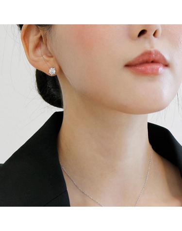 모이사나이트 다이아 귀걸이 5부 1캐럿 6프롱 GRA보증서