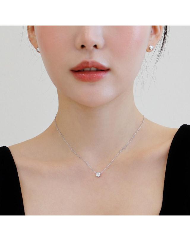 47베이지 모이사나이트 다이아 귀걸이 5부 1캐럿 6프롱 GRA보증서 착용컷