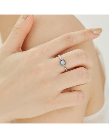 925 Silver Cuore Gemstone Ring