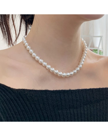 925 실버 미니 레이어드 스와로브스키 진주목걸이 2mm 8mm 10mm