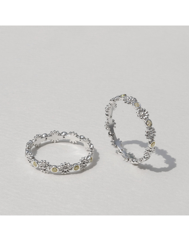47베이지 925 Silver Edelin Stack Ring/ 아델린 착용컷