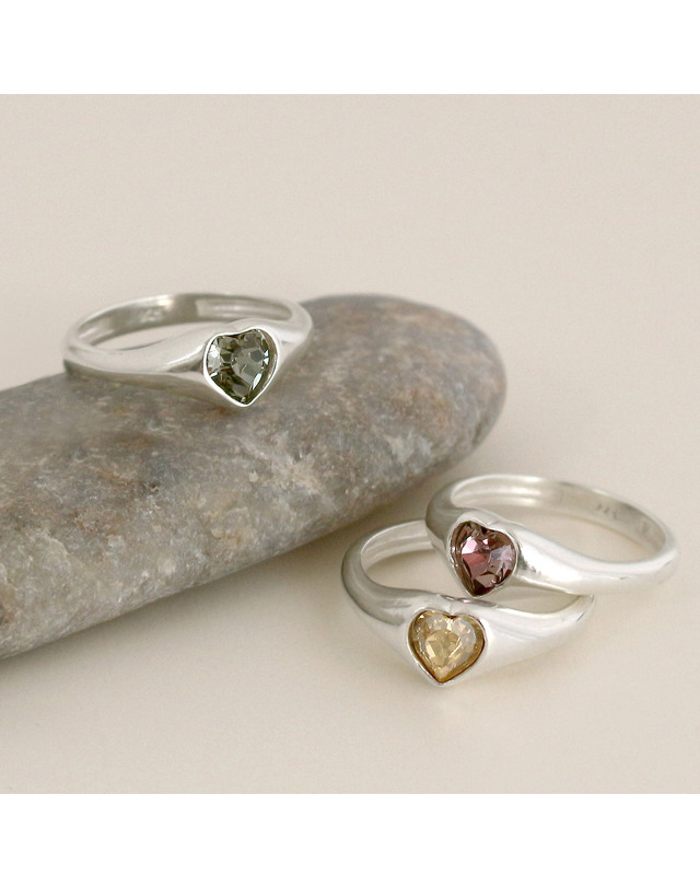 47베이지 925 Silver Heart Amor Ring/ 아모르 착용컷