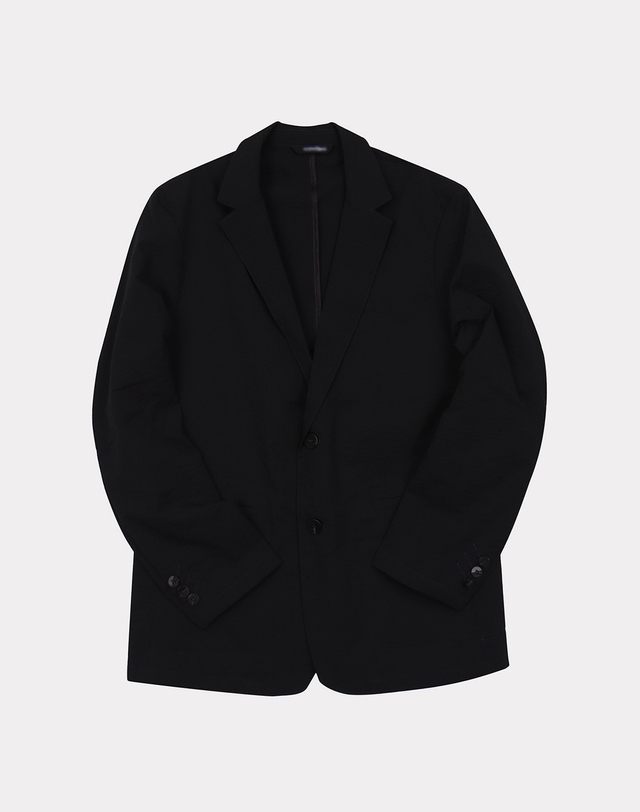이카룩 남성 스판 링클 워싱 솔리드 데일리 자켓 AJK109 착용컷