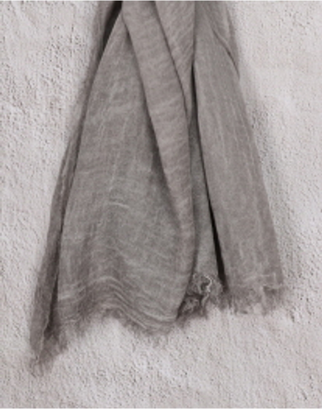 이카룩 모달 솔리드 워싱 머플러 AMU151 착용컷