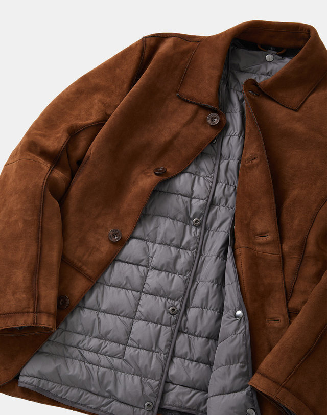 이카룩 IKALOOK 클래식 스웨이드 레더 자켓 BLJP127 착용컷