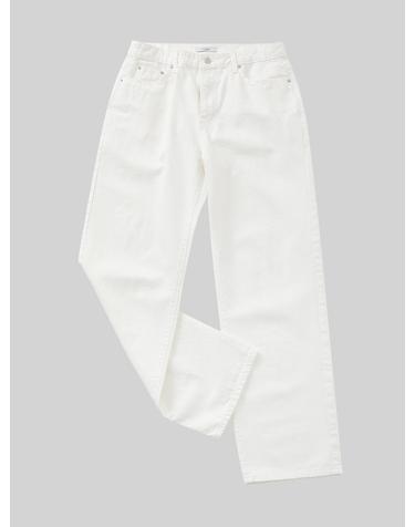 IKALOOK 화이트 앤 블랙 데님 팬츠 DJN115