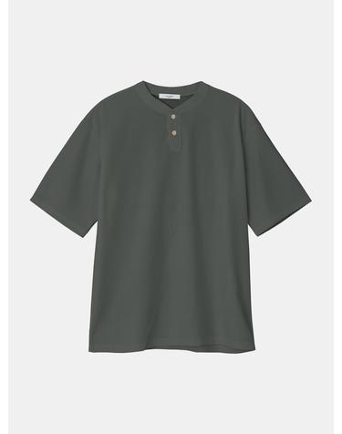 IKALOOK 베이직 헨리넥 반팔 티셔츠 DSTEE134