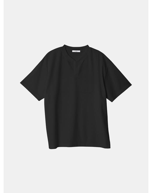 이카룩 IKALOOK 데일리 트임 브이넥 반팔티 DD1MMST151 착용컷